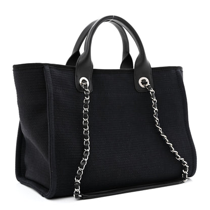 Chanel Mixed Fibers Small Deauville Tote Black 3 of 11