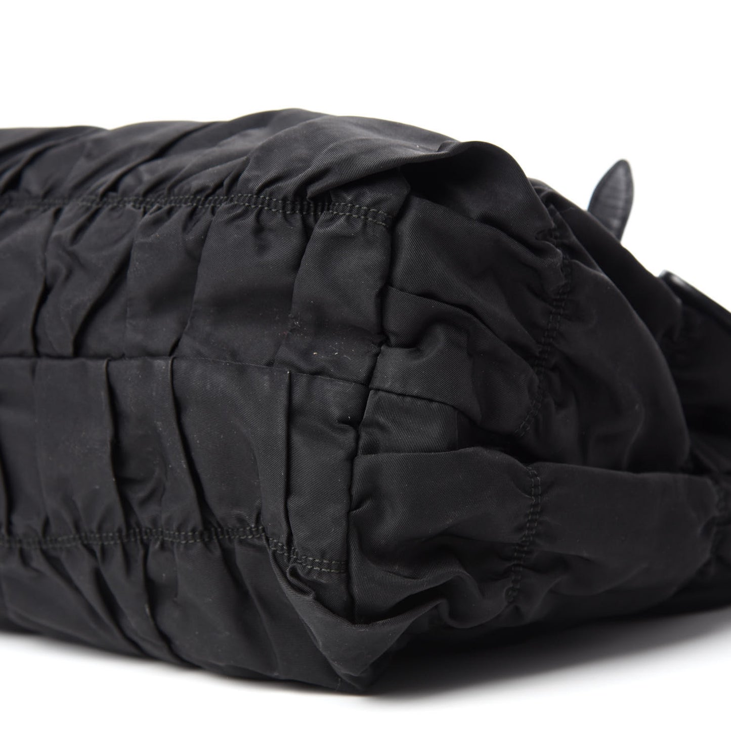Tessuto Nylon Gaufre Drawstring Tote Black