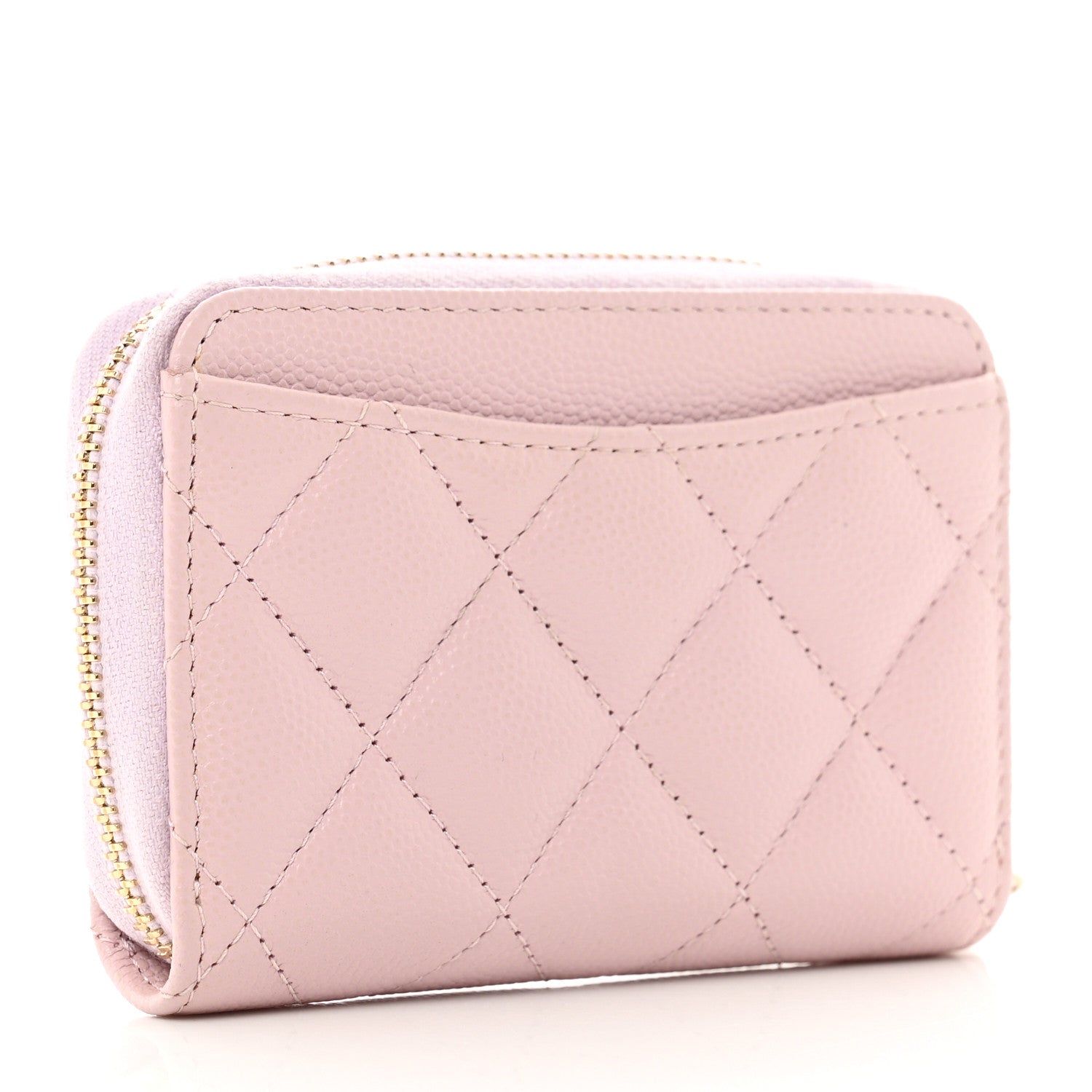 Chanel Caviar Quilted Zip Coin Purse Light Pink 3 of 8