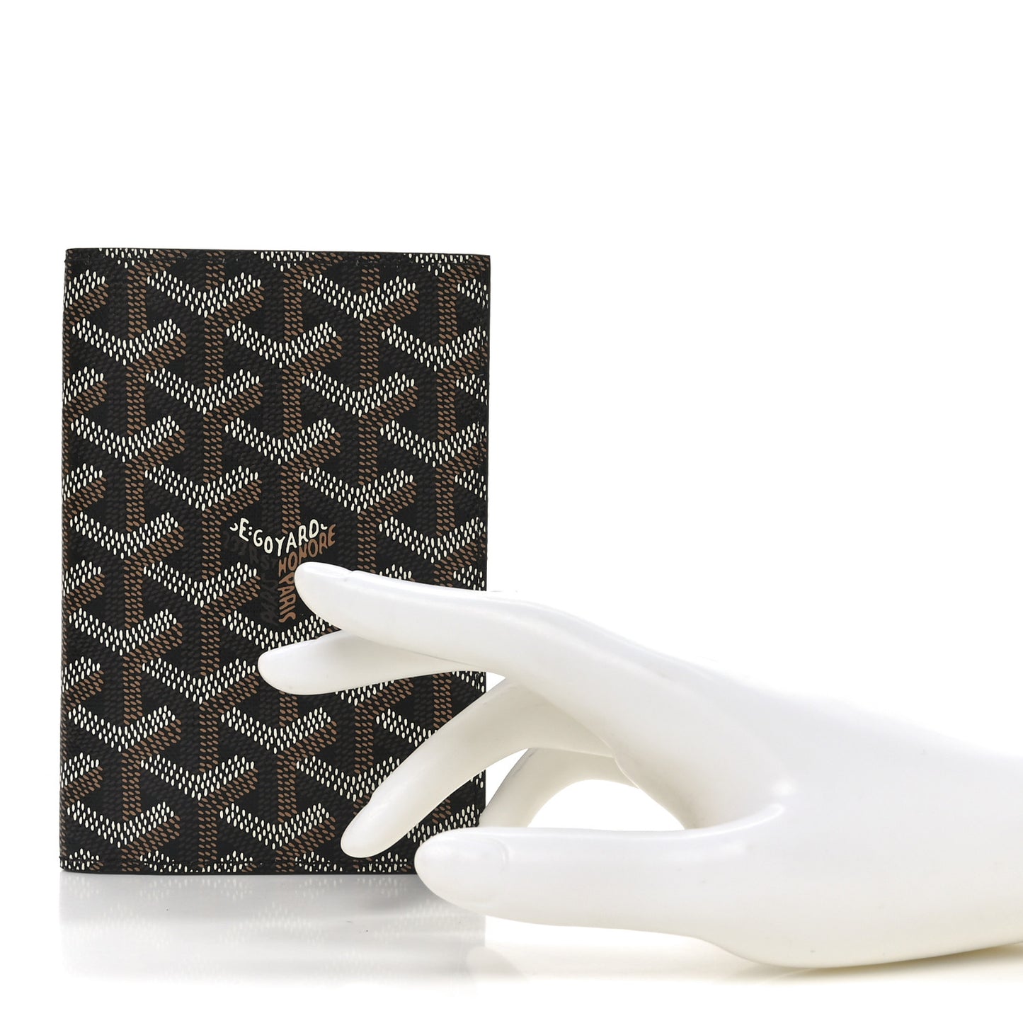 Goyardine Grenelle Passport Wallet Black Gold