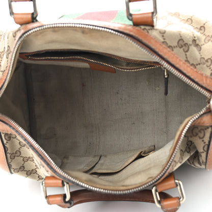 Gucci Monogram Vintage Web Medium Boston Tobacco 5 of 16