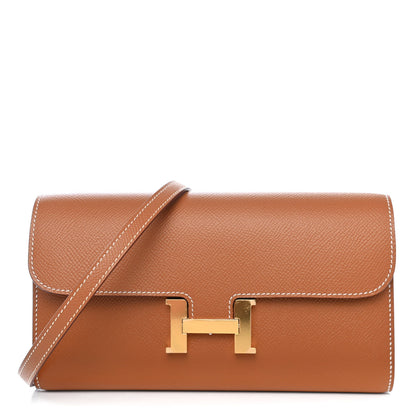 Hermes Epsom Constance Long Wallet To Go Gold 1 of 4