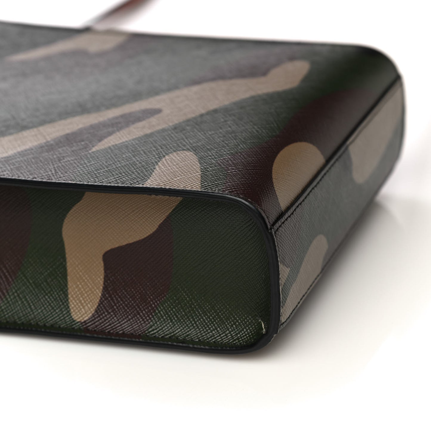 Canvas Calfskin Mini Vertical Cabas Khaki