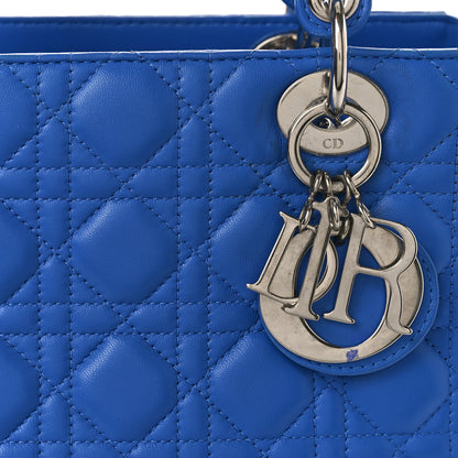 Christian Dior Lambskin Cannage Medium Lady Dior Blue 7 of 10