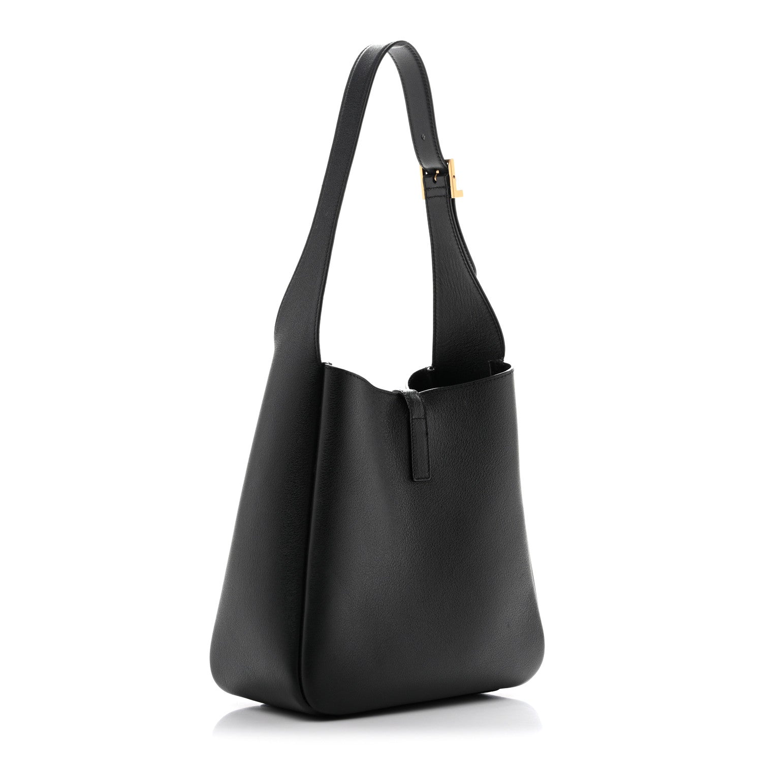 Saint Laurent Grained Calfskin Small Le 5 A 7 Soft Hobo Black 3 of 12