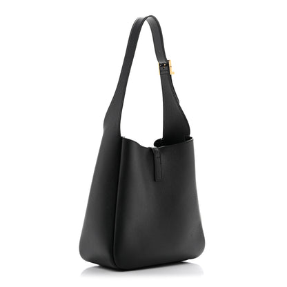Saint Laurent Grained Calfskin Small Le 5 A 7 Soft Hobo Black 3 of 12