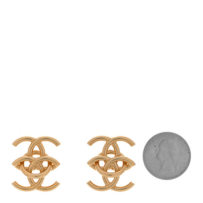 Chanel Metal CC Drop Earrings Gold 2 of 6