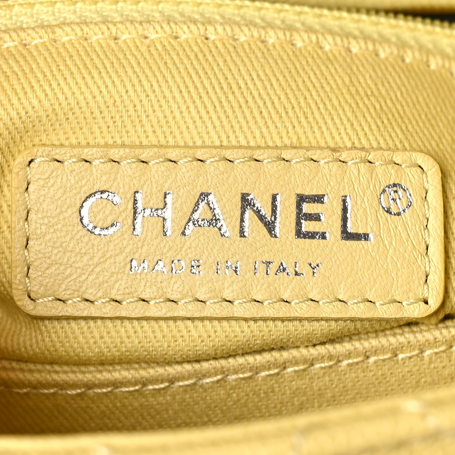 Chanel Caviar Quilted Incognito Extra Mini Coco Handle Flap Light Yellow 6 of 10