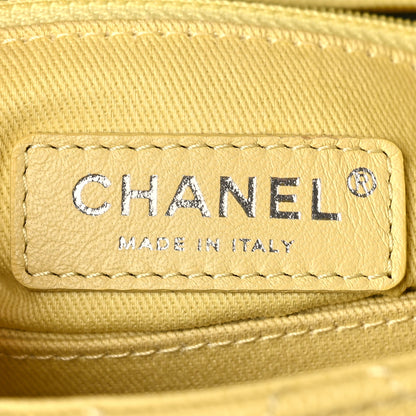Chanel Caviar Quilted Incognito Extra Mini Coco Handle Flap Light Yellow 6 of 10