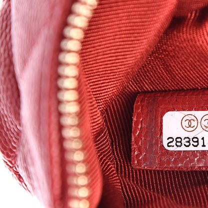 Chanel Caviar Quilted Small Cosmetic Case Red 7 of 8