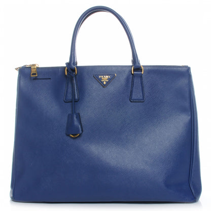 Prada Saffiano Lux Large Tote Bluette 1 of 8