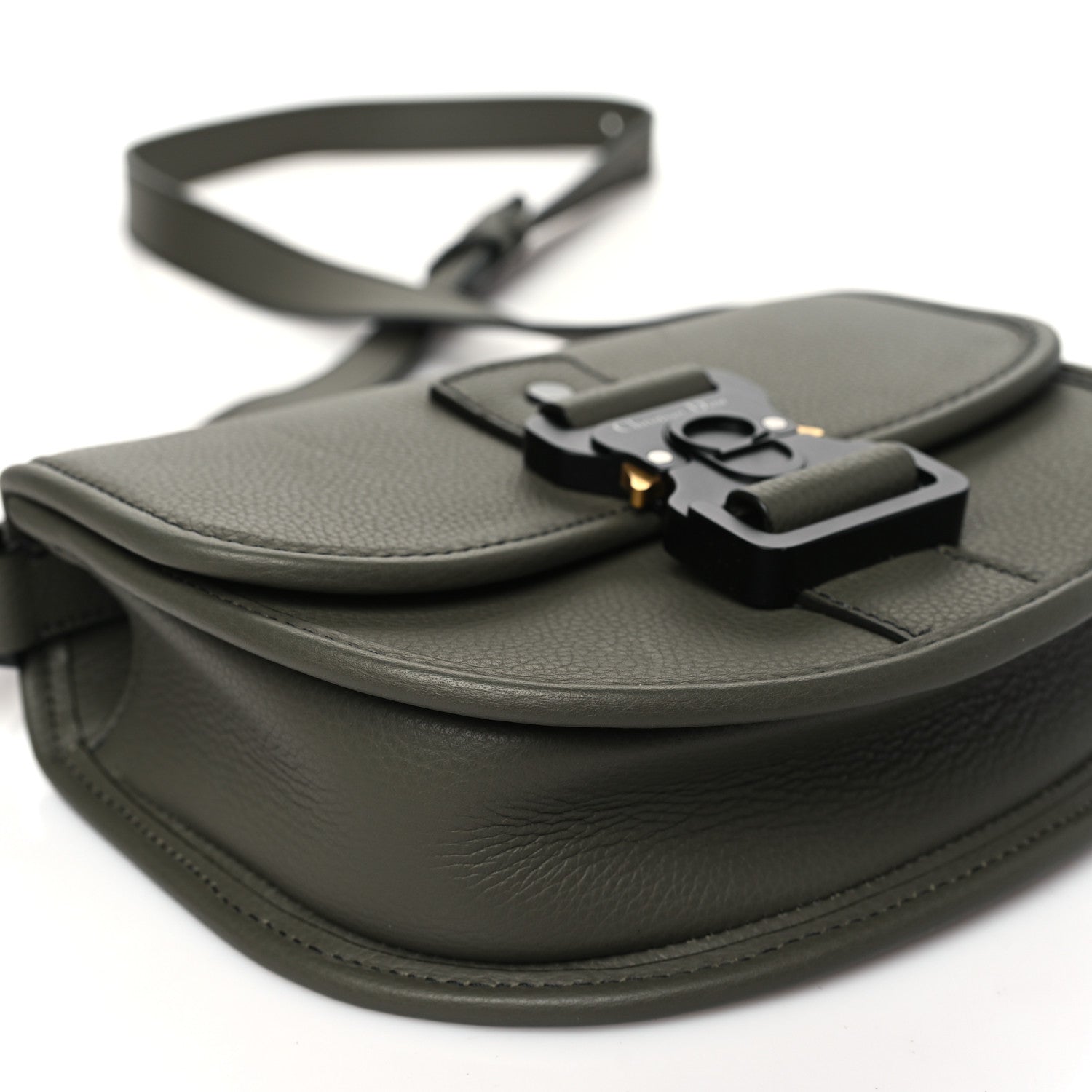 Christian Dior Grained Calfskin Mini Gallop Bag With Strap Green 9 of 10