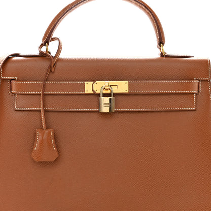 Hermes Courchevel Kelly Sellier 32 Gold 8 of 14