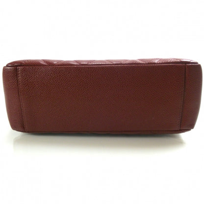 Chanel Caviar Petit Shopping Tote PST Dark Red 4 of 9