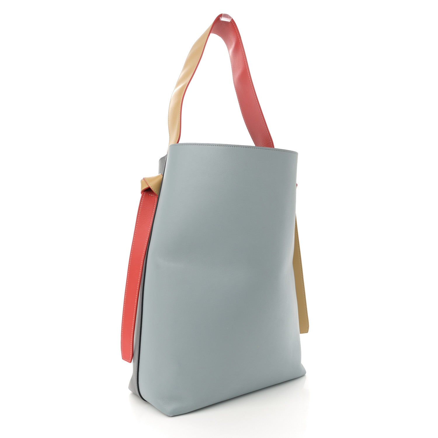 Celine Shiny Smooth Calfskin Small Twisted Cabas Kohl Cloud 4 of 15