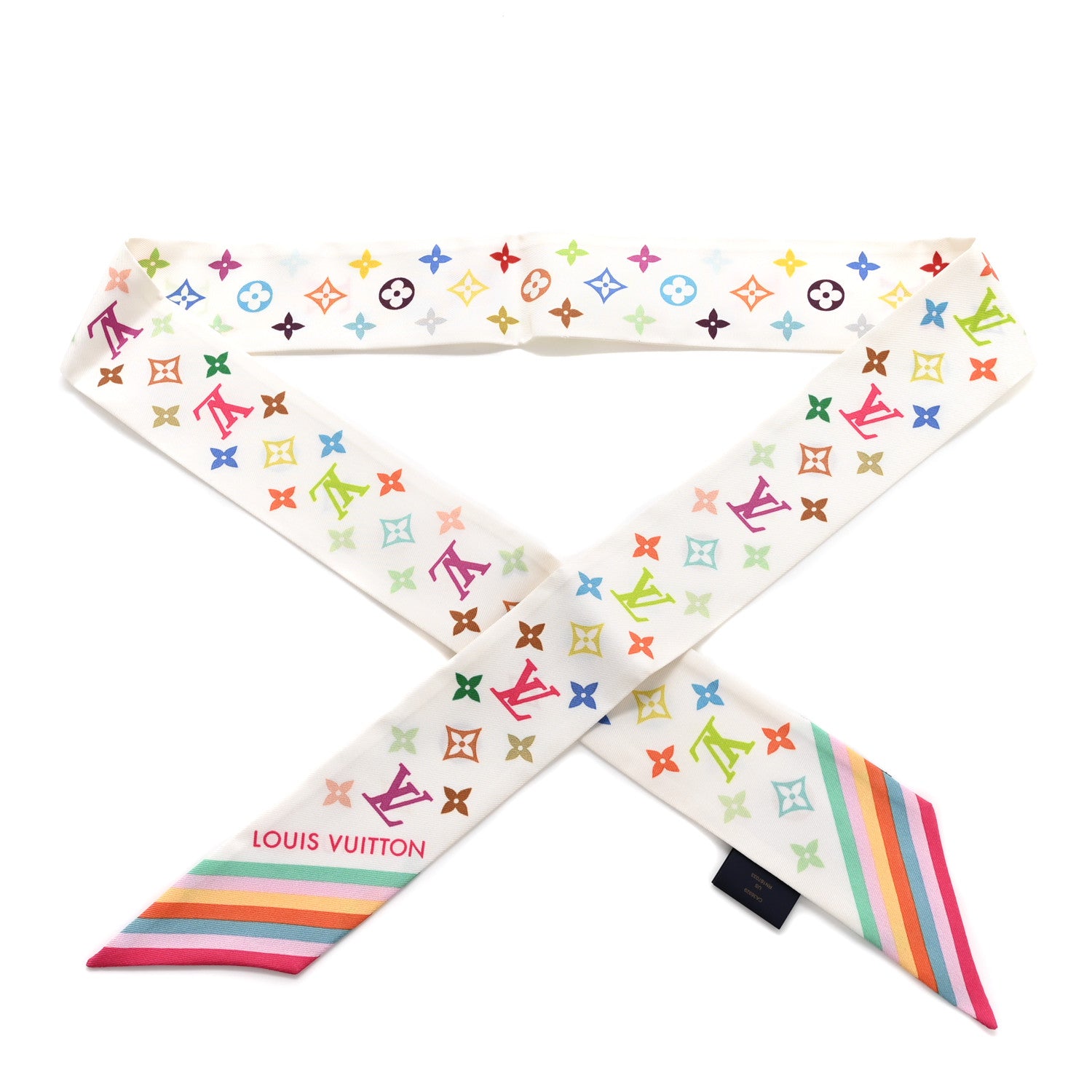 Louis Vuitton LV X TM Silk Monogram Multicolor BB Bandeau White 1 of 3