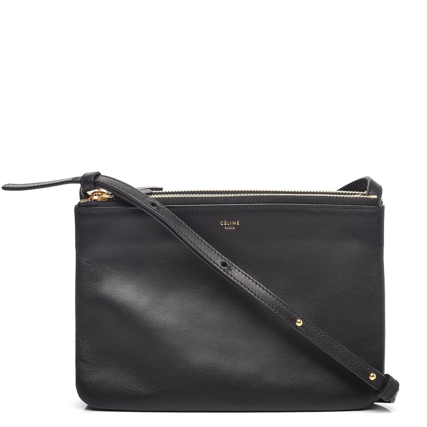 Lambskin Small Trio Crossbody Bag Black