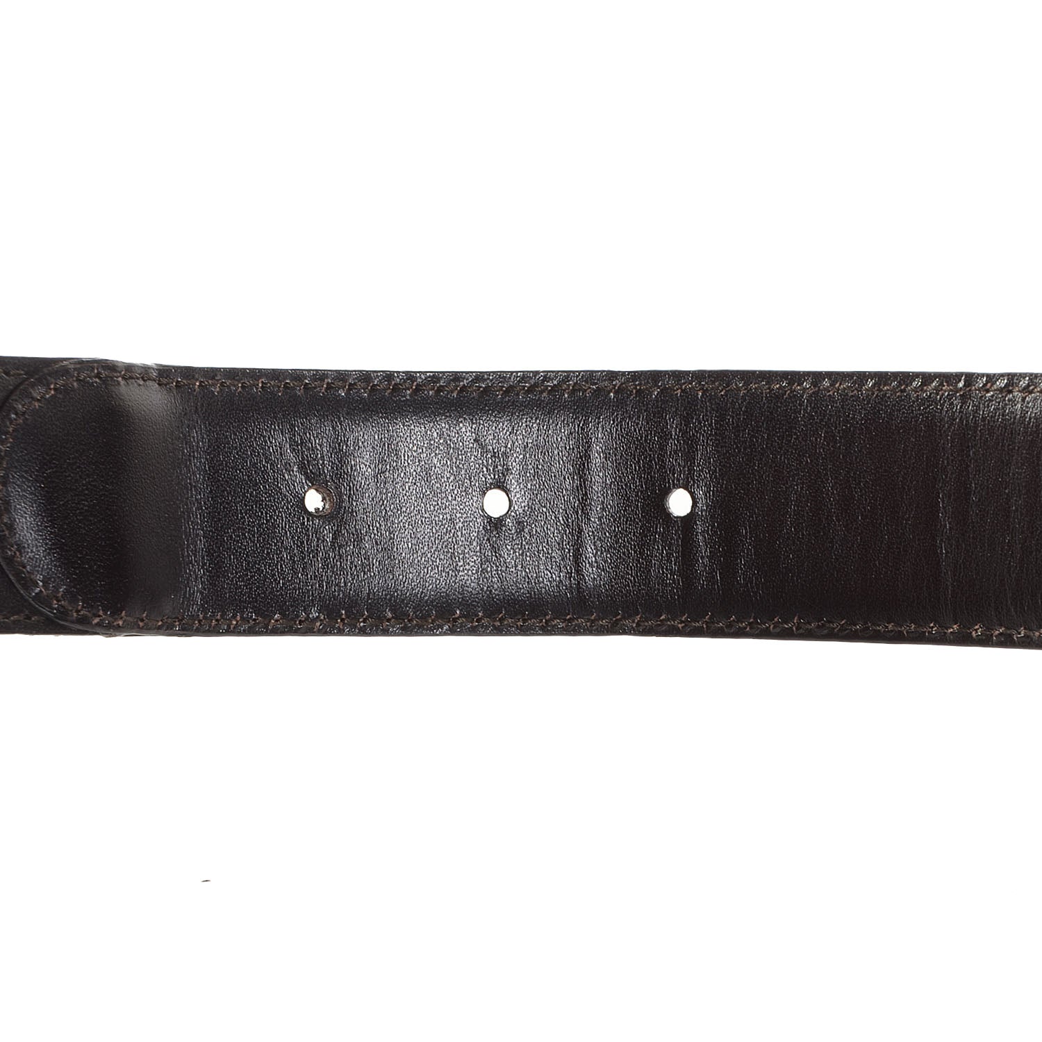 Gucci Leather Canvas Bamboo Horsebit Print Belt 95 38 Brown 5 of 11
