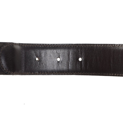 Gucci Leather Canvas Bamboo Horsebit Print Belt 95 38 Brown 5 of 11