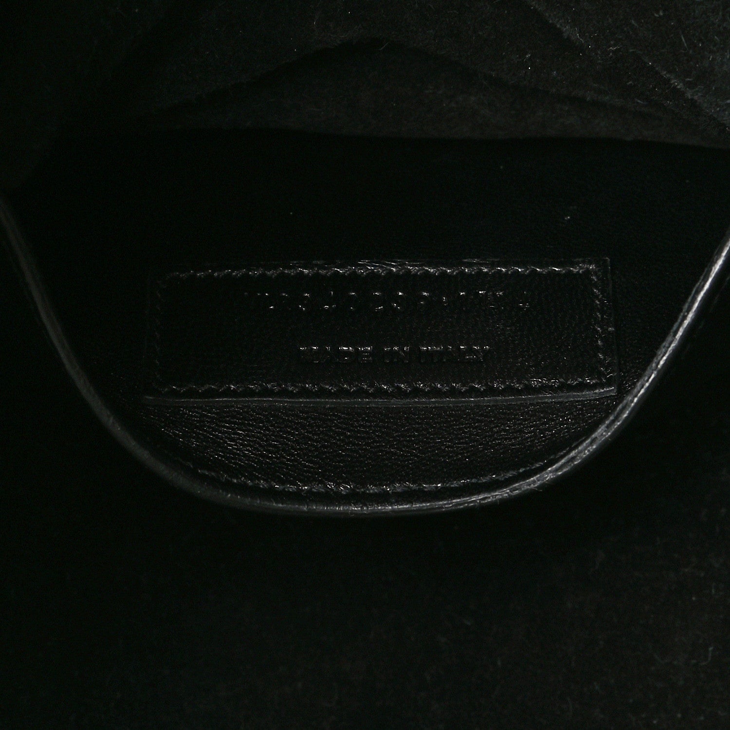 Saint Laurent Calfskin Crocodile Embossed Large Emmanuelle Bucket Bag Black 11 of 31