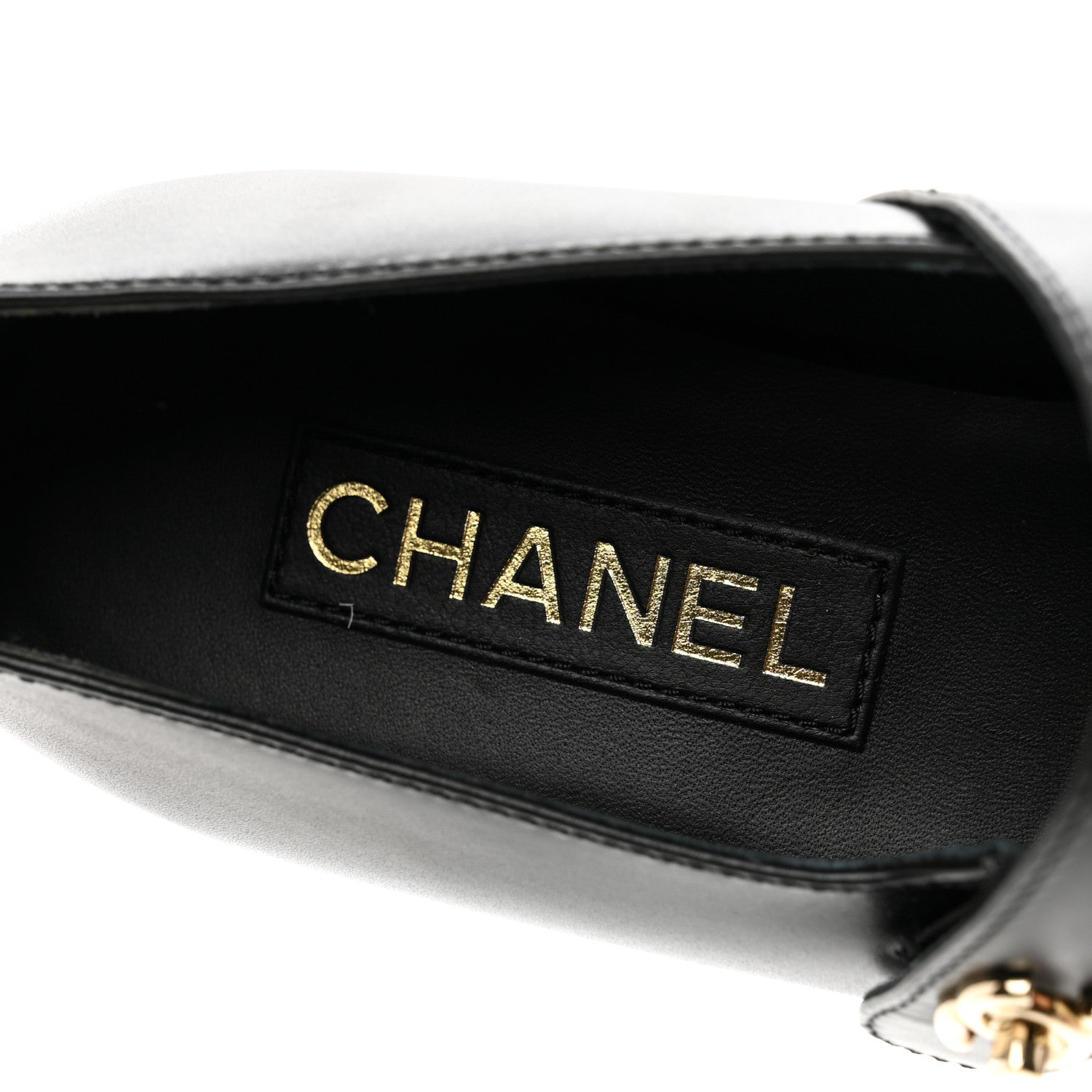 Chanel Calfskin Patent Mary Janes Flats 39 Black 7 of 9