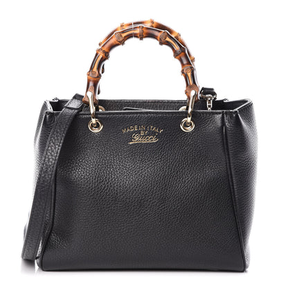 Gucci Cellarius Calfskin Mini Bamboo Shopper Tote Black 1 of 9