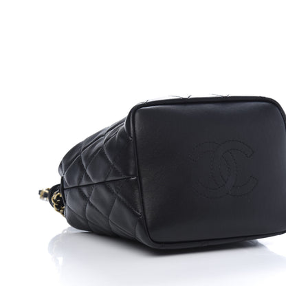 Chanel Lambskin Quilted Small Perfect Meeting Hobo Black 6 of 14