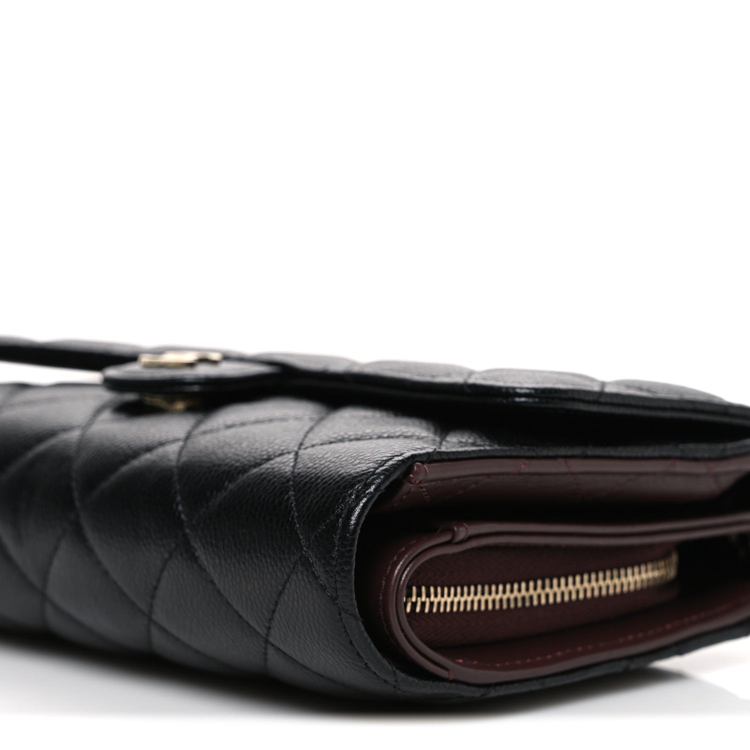 Chanel Caviar Quilted Phone Holder Wallet on Removable Chain Black 11 of 11