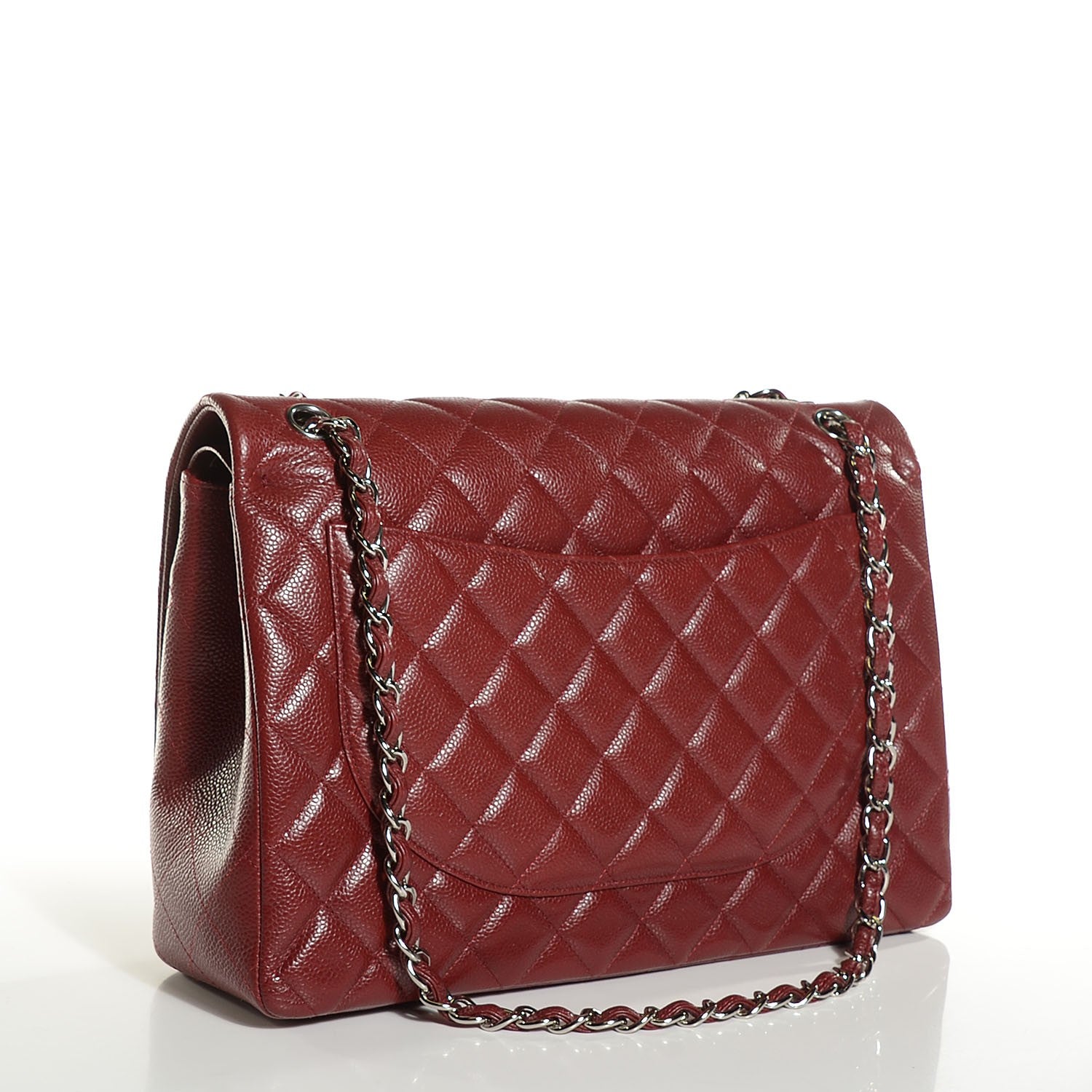 Chanel Caviar Quilted Maxi Double Flap Red 3 of 8