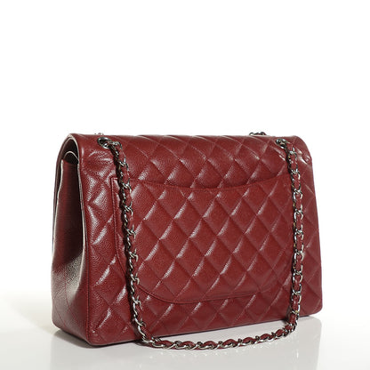 Chanel Caviar Quilted Maxi Double Flap Red 3 of 8