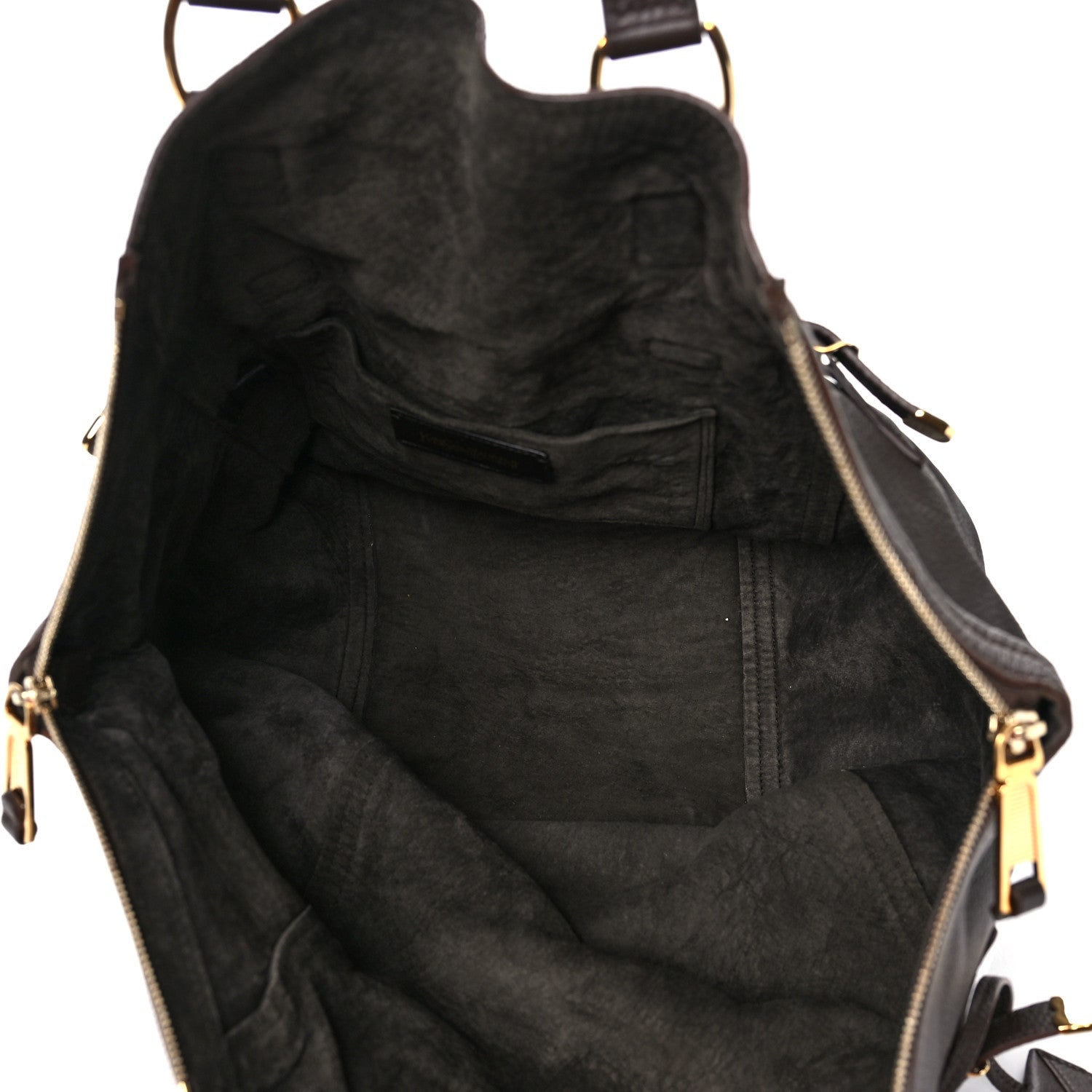 Saint Laurent Calfskin XL Downtown Tote Brown 5 of 9