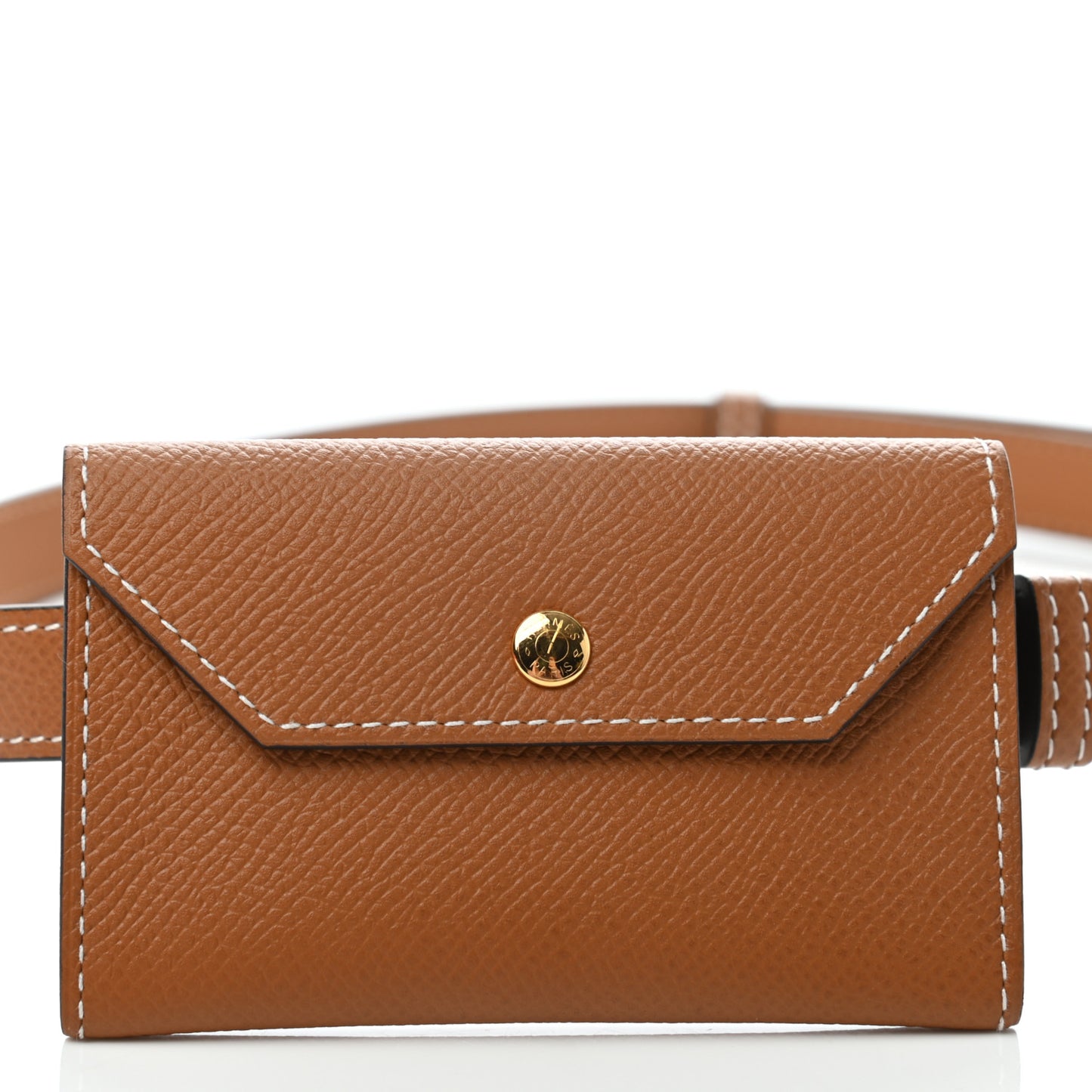 Epsom Kelly Pocket Belt Gold
