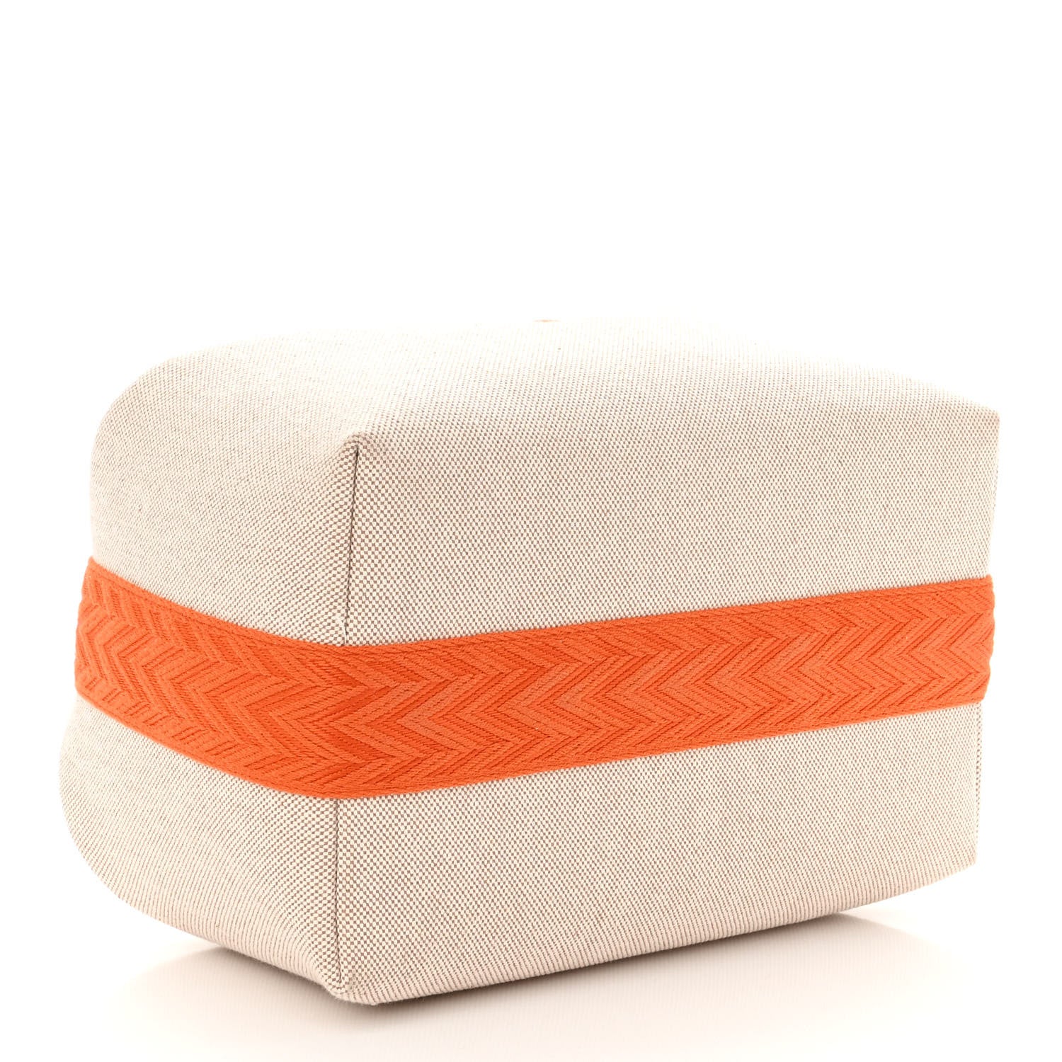Hermes Canvas Large Bride-A-Brac Pouch Natural Orange 4 of 9