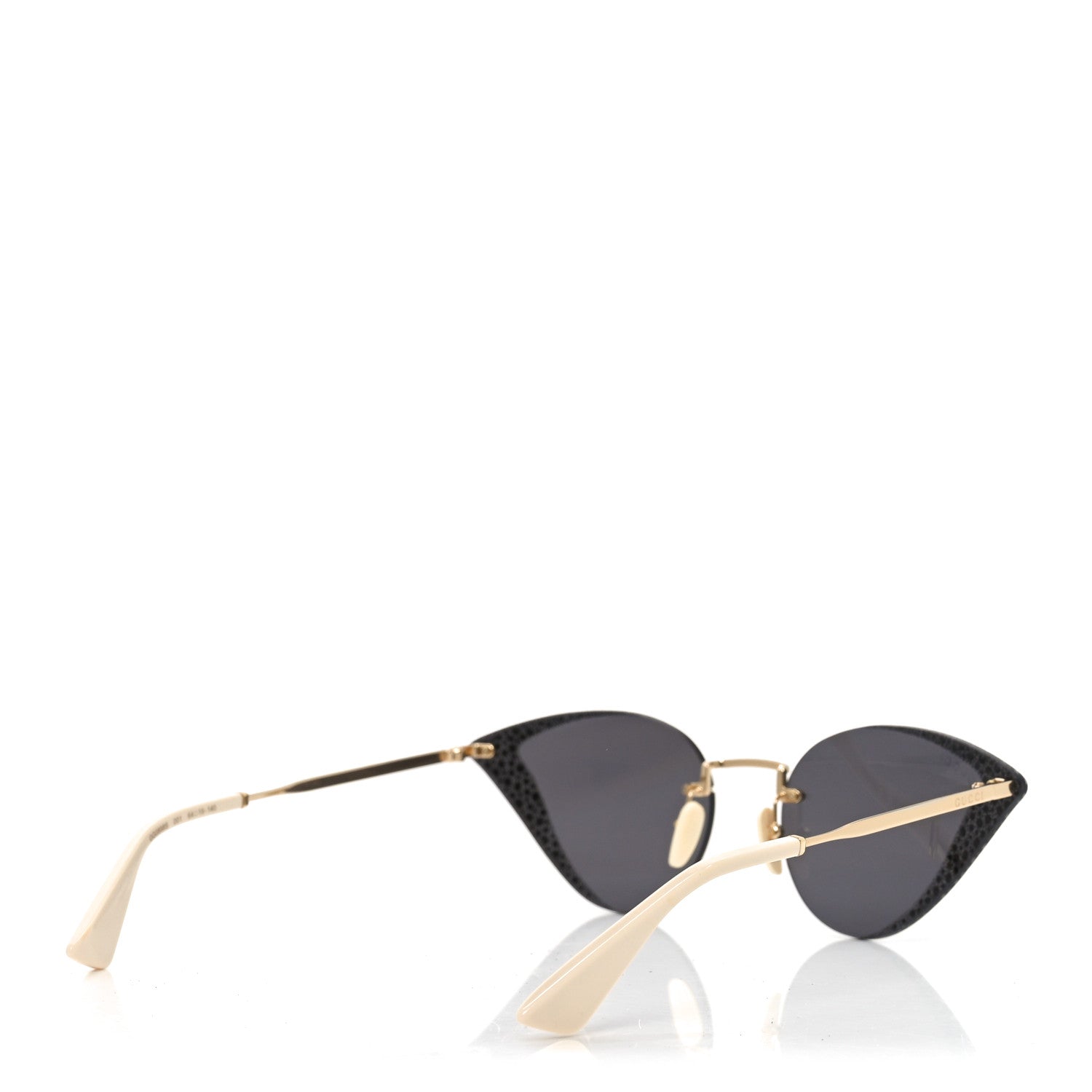 Gucci Metal Crystal Geometrical Frame Sunglasses GG0898S Silver Gold 3 of 7