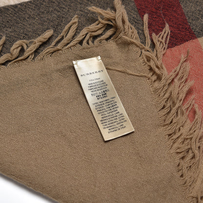 Burberry Merino Wool House Check Fringe Lightweight Scarf 3 of 6