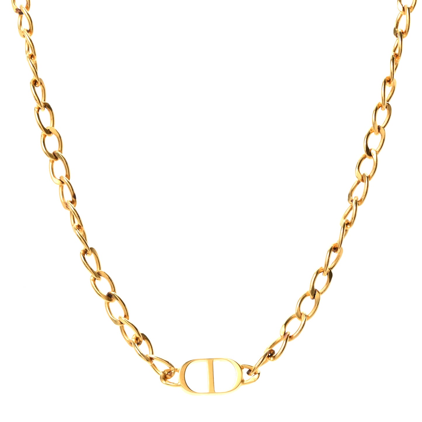 Metal Petit CD Choker Necklace Gold