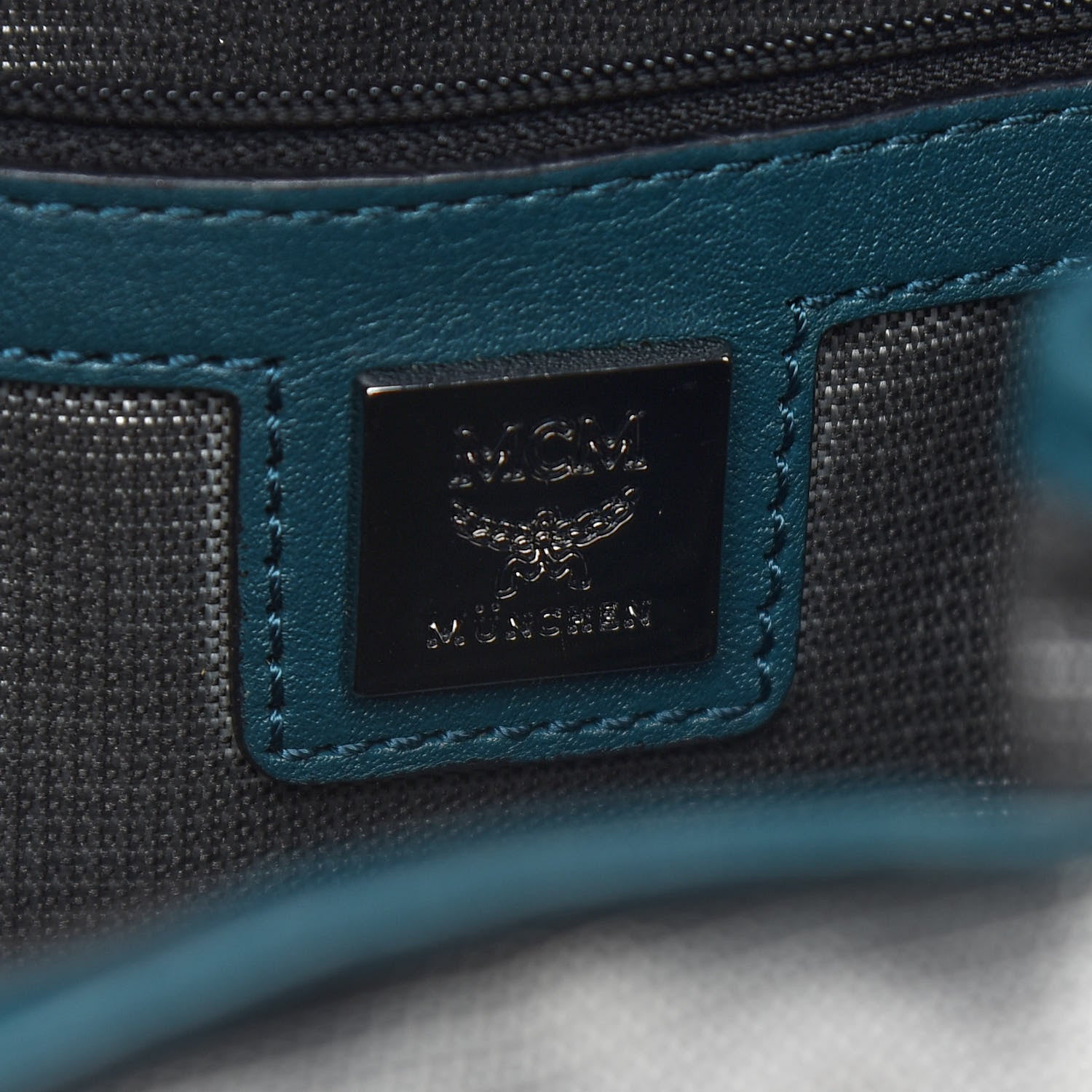 MCM Visetos Medium Side Studs Stark Backpack Teal 5 of 7