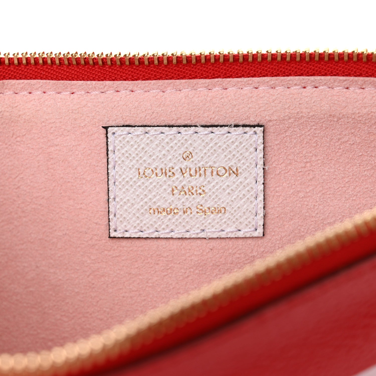 Louis Vuitton Monogram Giant Double Zip Pochette Rouge 7 of 11