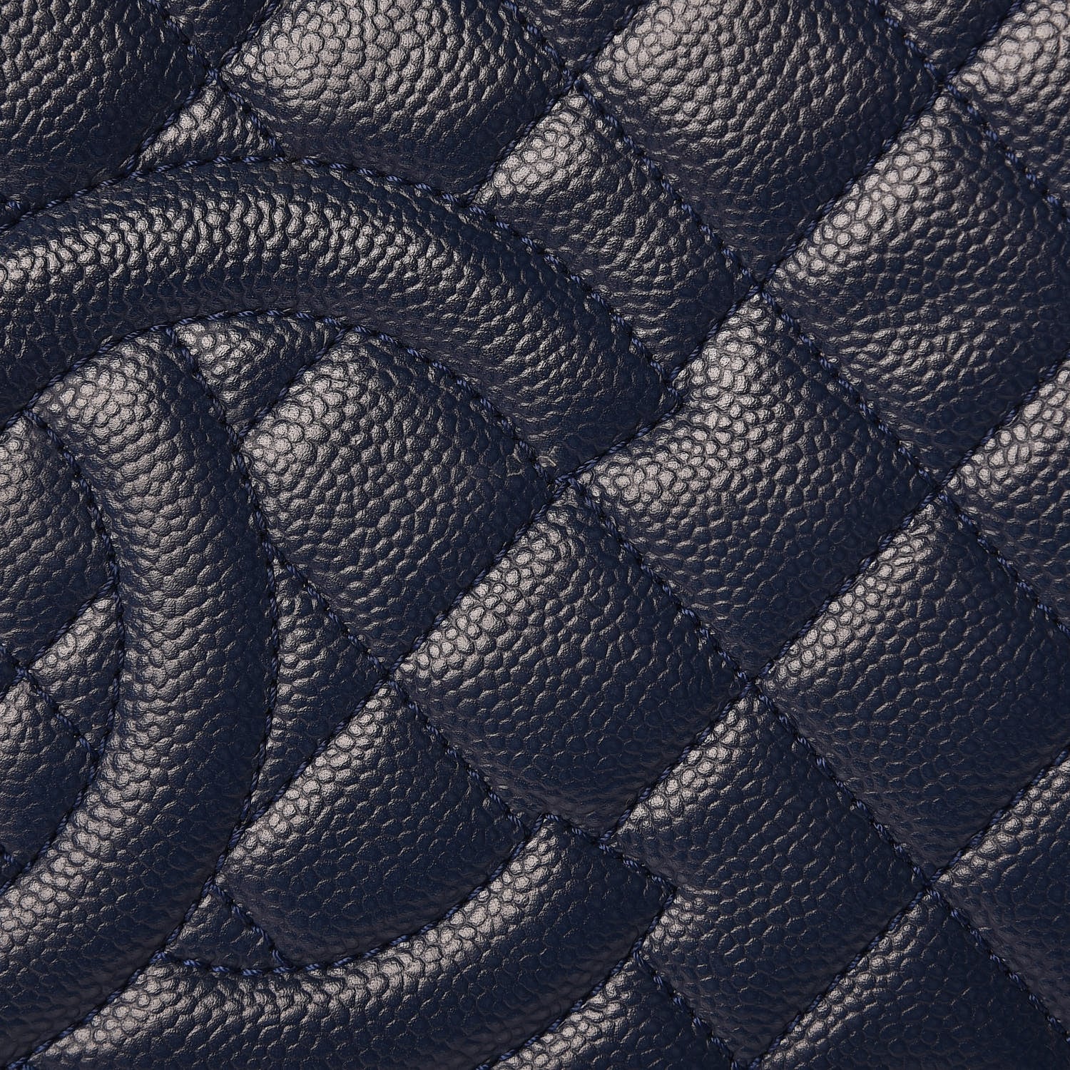 Chanel Caviar Quilted XL Grand Shopping Tote GST Navy Blue 14 of 18