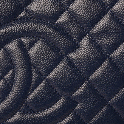 Chanel Caviar Quilted XL Grand Shopping Tote GST Navy Blue 14 of 18