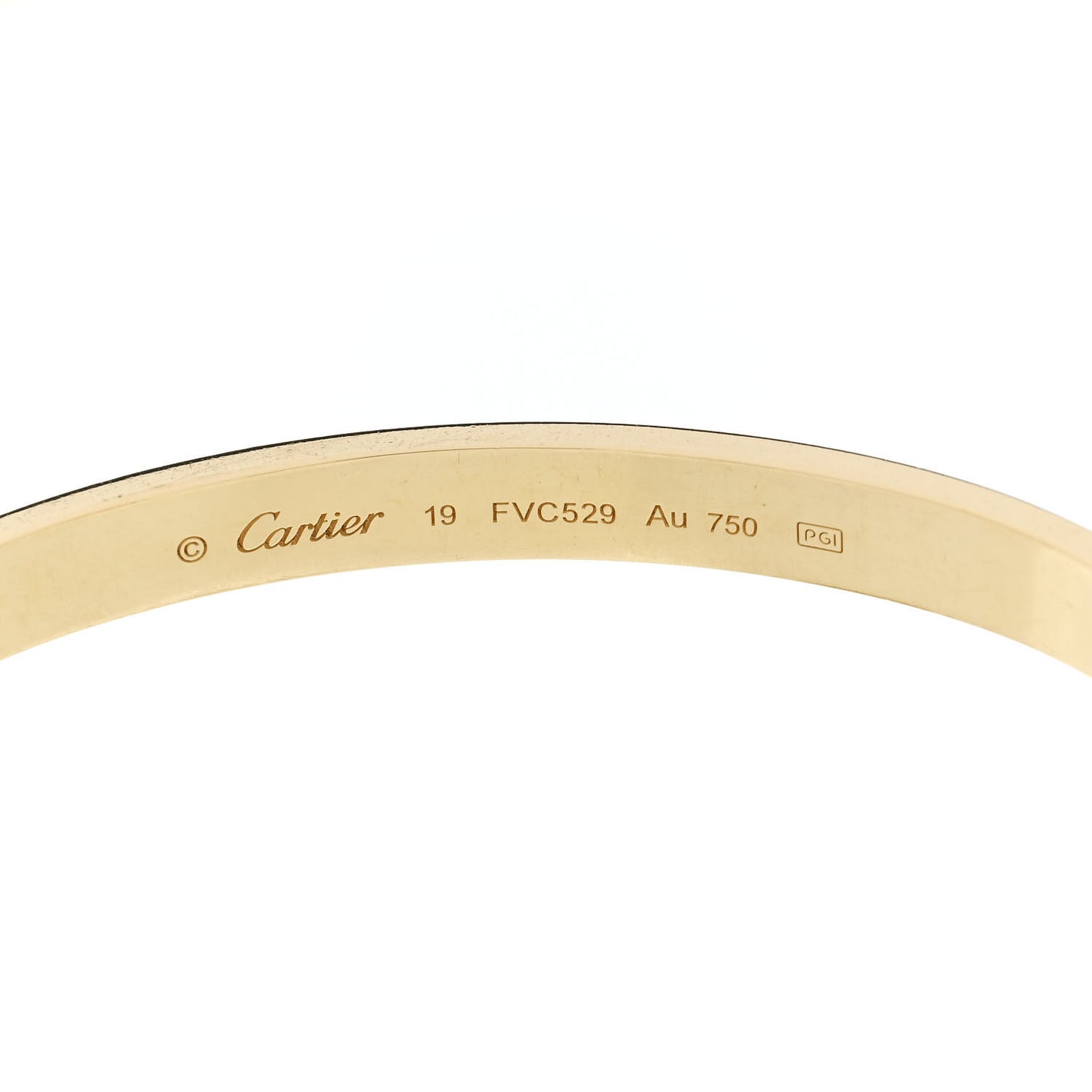 18K Yellow Gold LOVE Bracelet 19