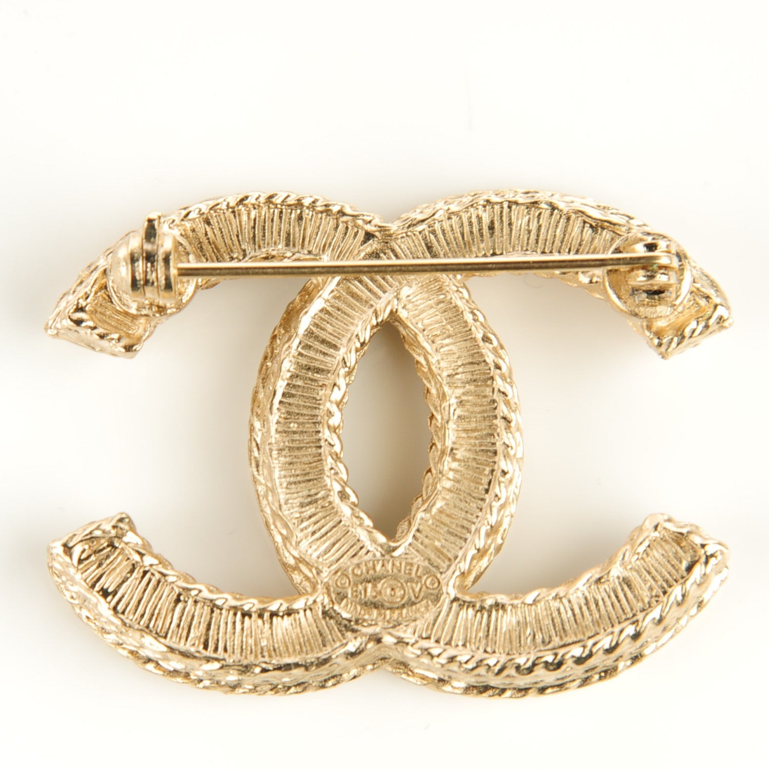 Chanel Pearl CC Brooch Pin Gold 3 of 5