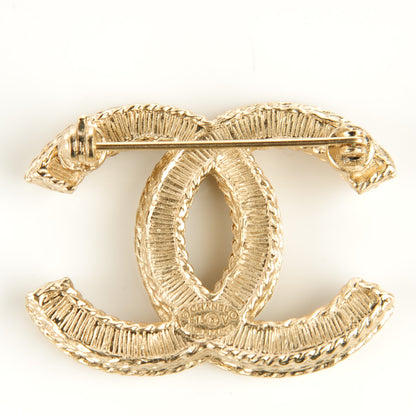Chanel Pearl CC Brooch Pin Gold 3 of 5