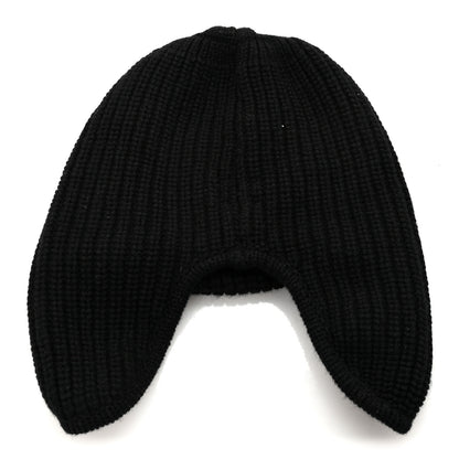 Chanel Cashmere CC Beanie Hat Black White 3 of 5