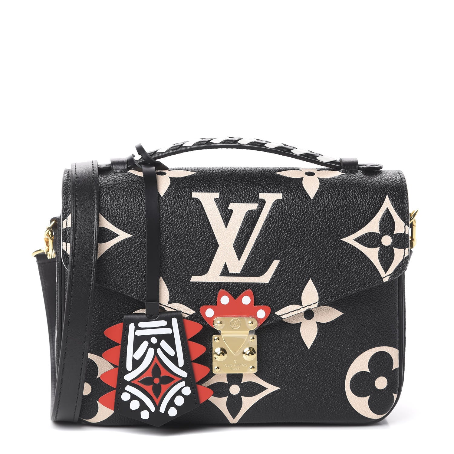 Louis Vuitton Empreinte Monogram Giant Crafty Pochette Metis Black Creme 1 of 7