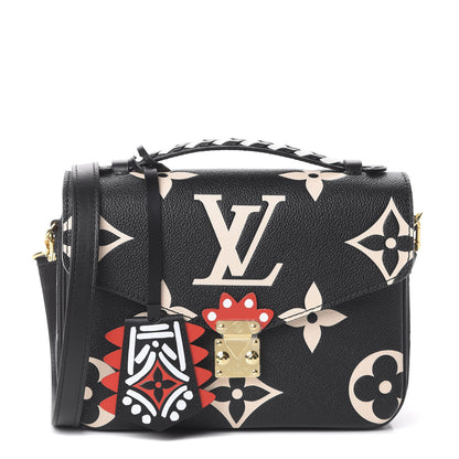 Louis Vuitton Empreinte Monogram Giant Crafty Pochette Metis Black Creme 1 of 7