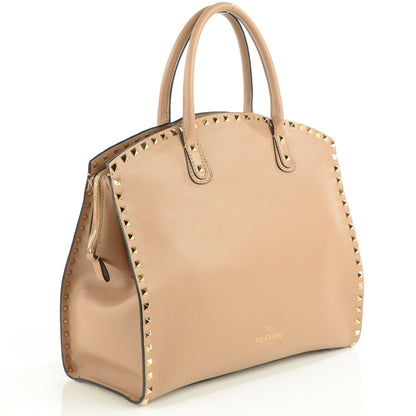 Valentino Garavani Vitello Rockstud Dome Shopper Alpaca 3 of 8