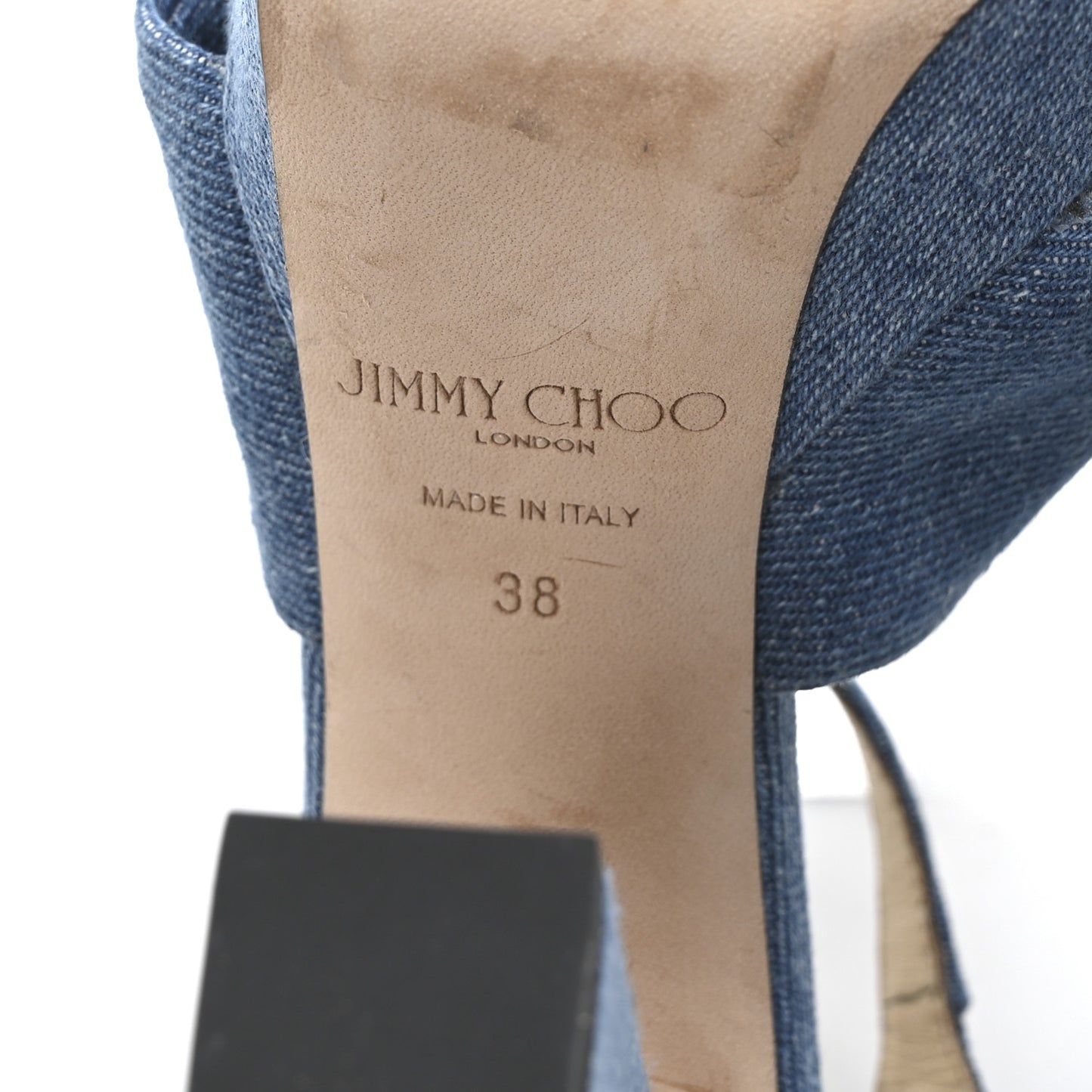 Denim Heloise Platform Sandals 38 Blue