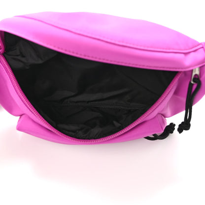 Balenciaga Sport Nylon Logo Embroidered Small Wheel Beltpack Fuchsia Black 5 of 8