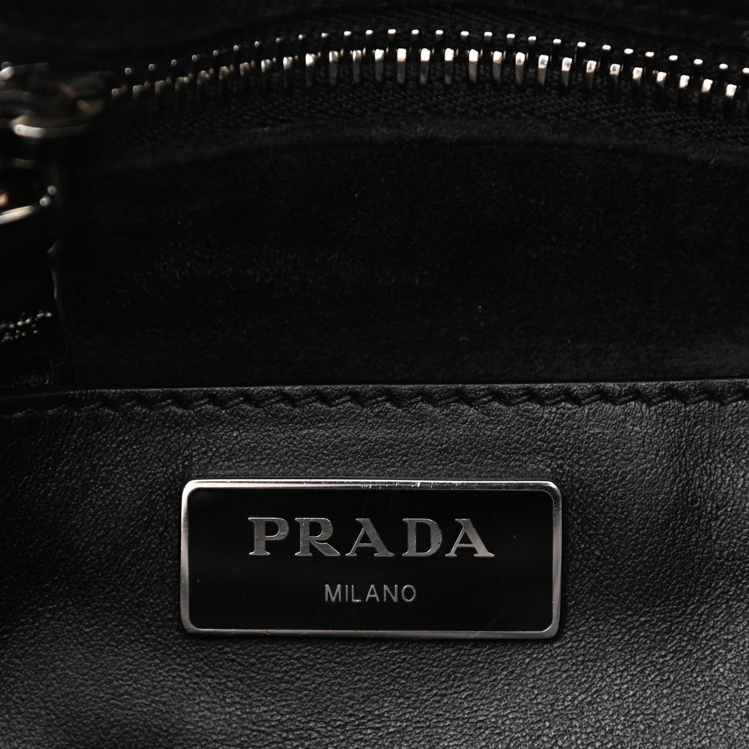 Prada Soft Calfskin Bucket Bag Black 5 of 8